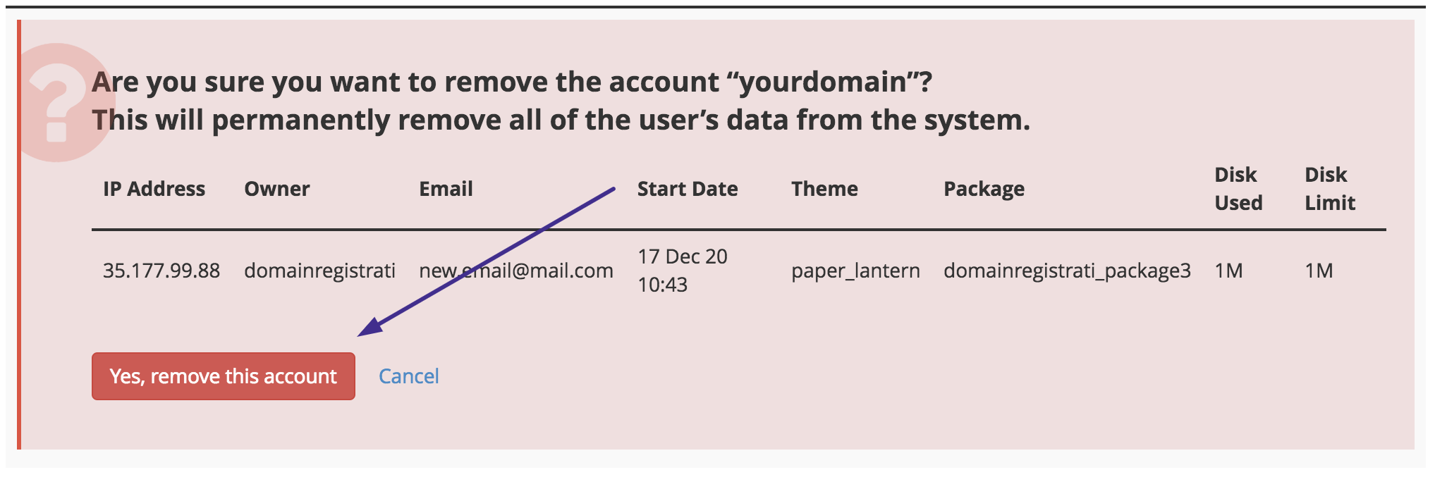 How To Terminate And Permanently Delete An Account In Whm