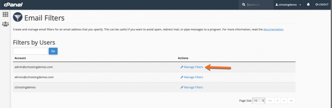 Manage Filters