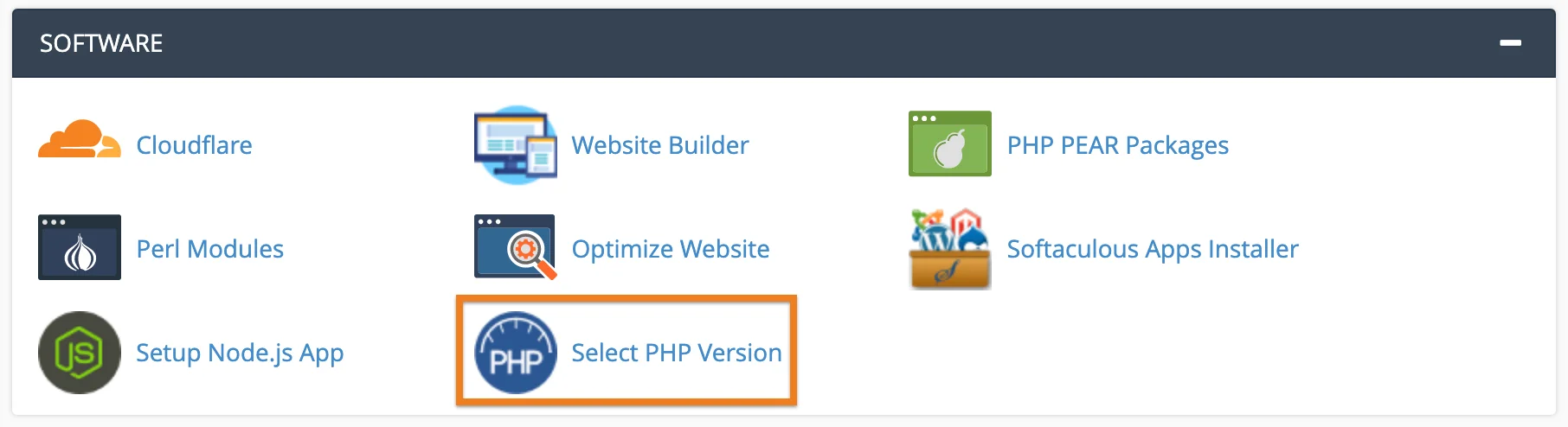 Select PHP Version
