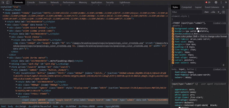 color palette picker
