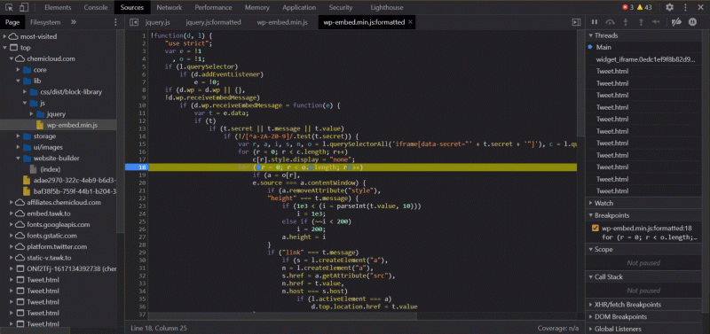 search the source code