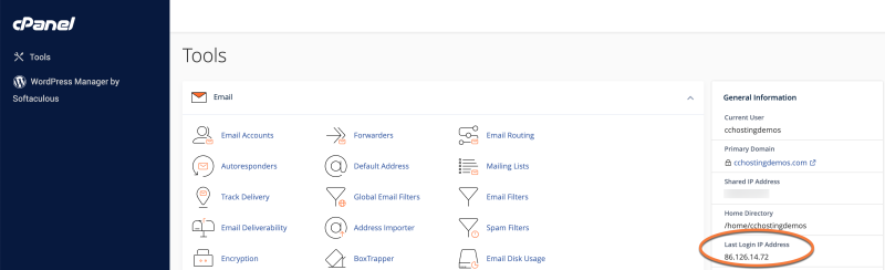 Last Login IP Address
