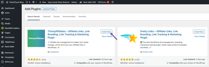WordPress Plugin Install