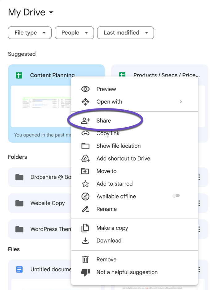 Google Drive File Sharing Permissions