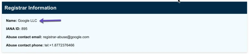 find out who your domain name registrar is