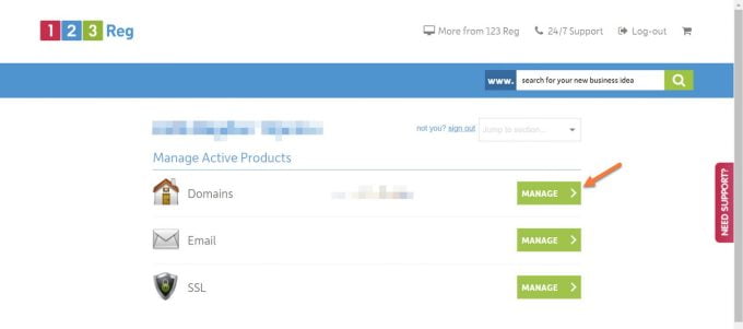 Domains Manage