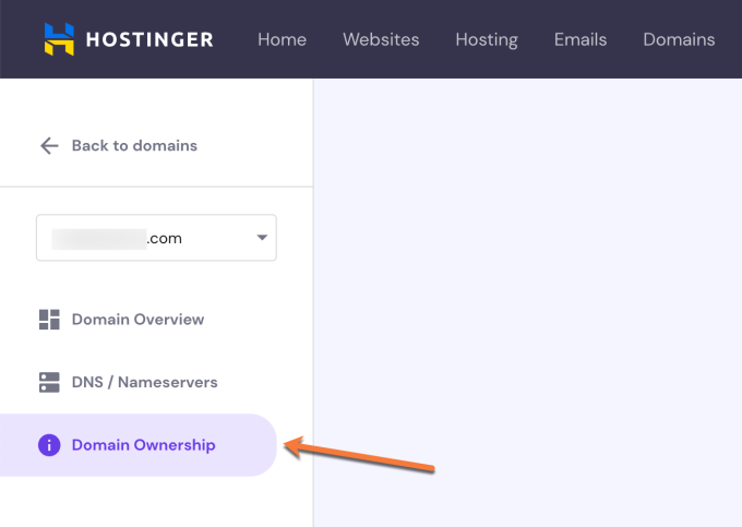 Hostinger Domain Ownership