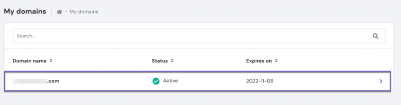 Hostinger My Domains