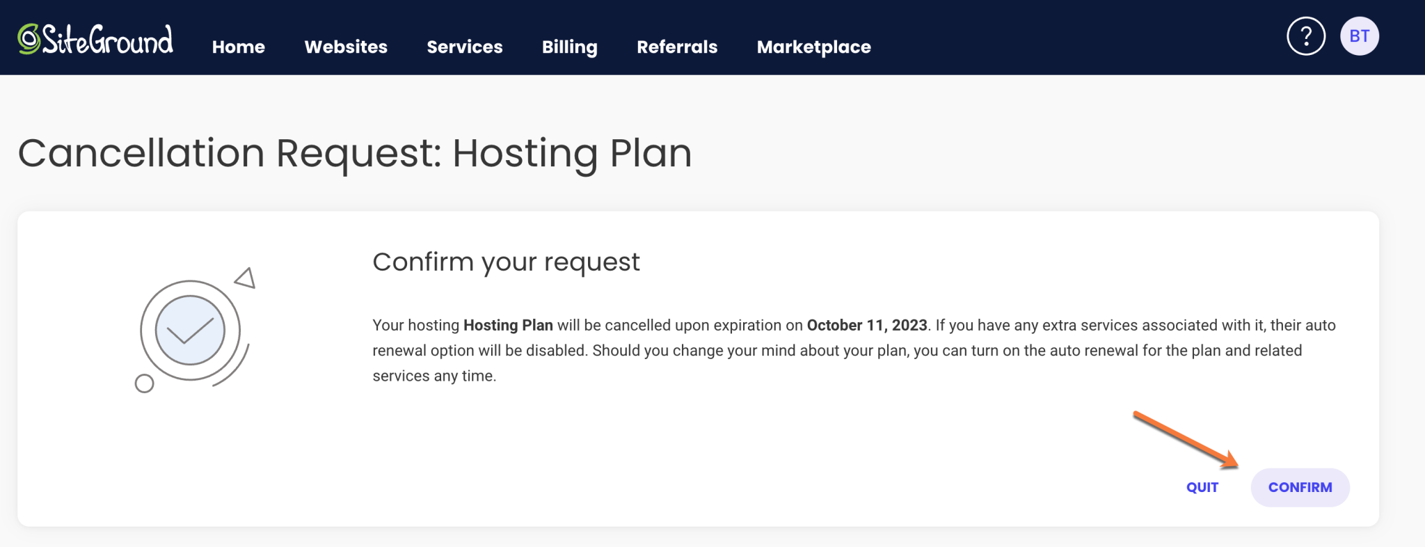 How to Cancle Web Hosting With Siteground