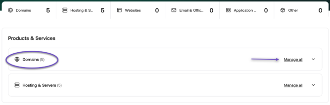Hosting.com > Product & Services > Domains