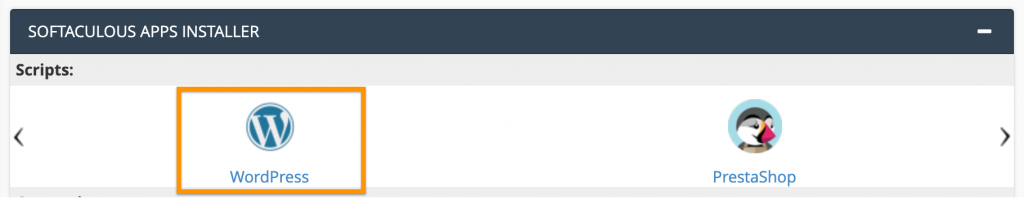 Softaculous Installer To Install WordPress