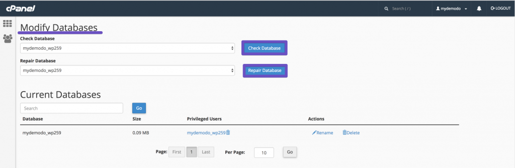 How to Check or Repair a MySQL Database?