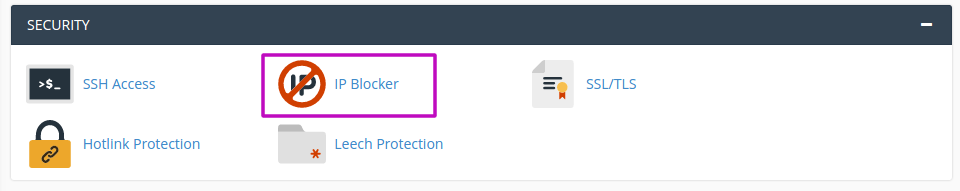 ip blocker cpanel