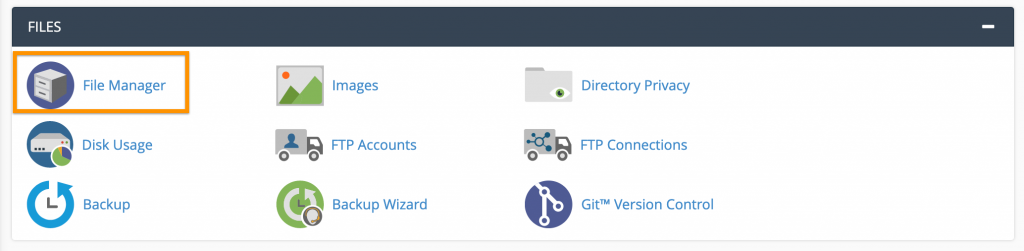 cPanel > Files > File Manager