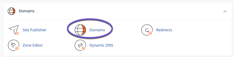 cPanel > Domains