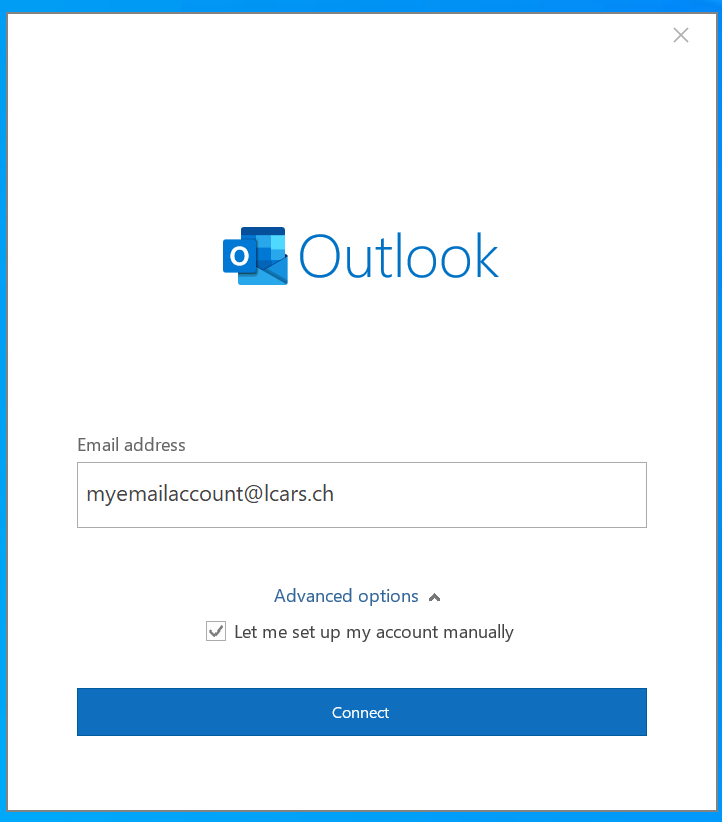 basic imap account settings for outlook 2016 for windows