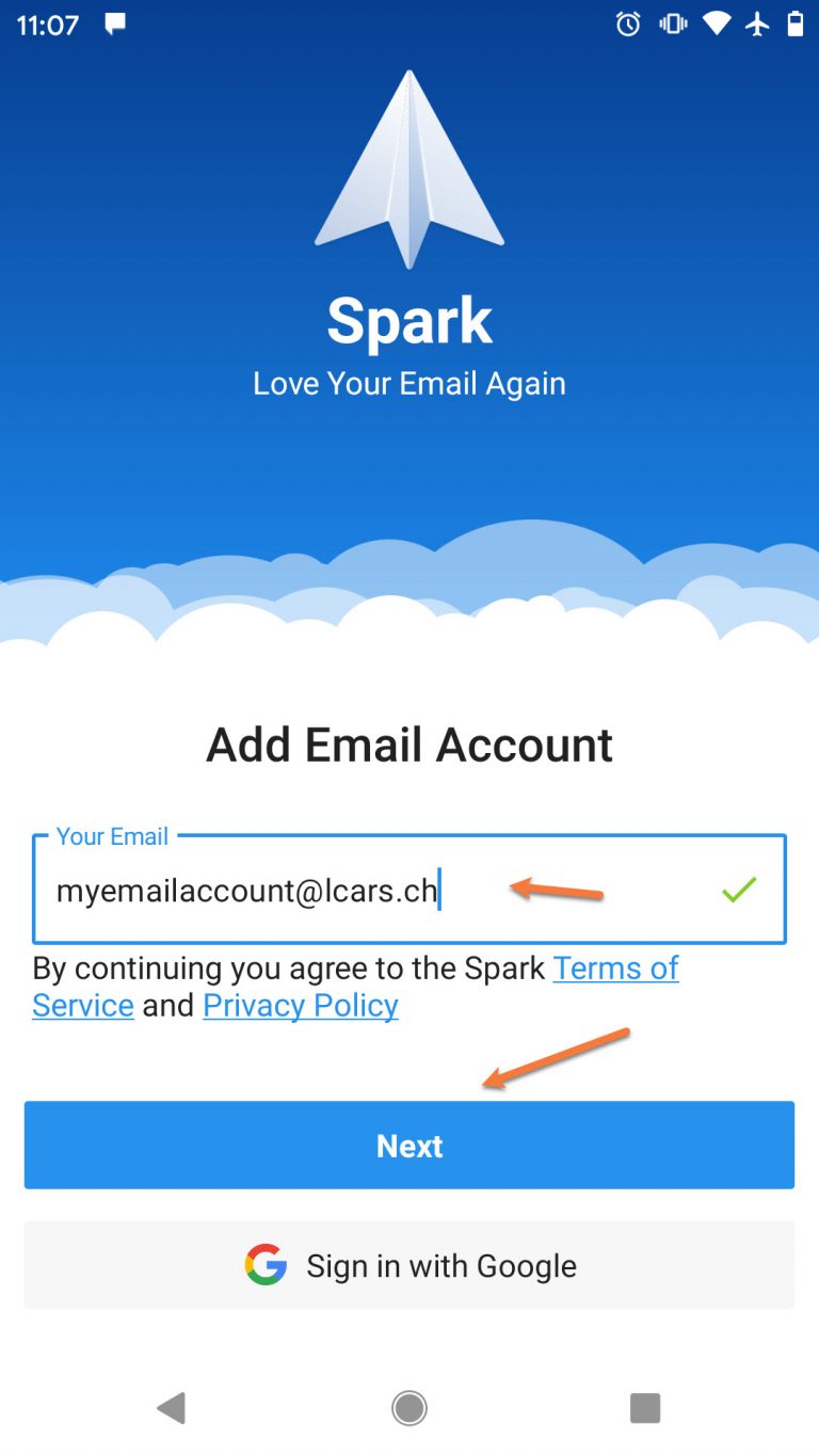 How to Setup Your Email Account on Spark for Android