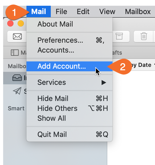 create a new mac email account