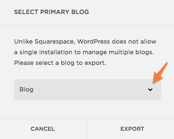 export migrate squarespace website primary drop step menu then down