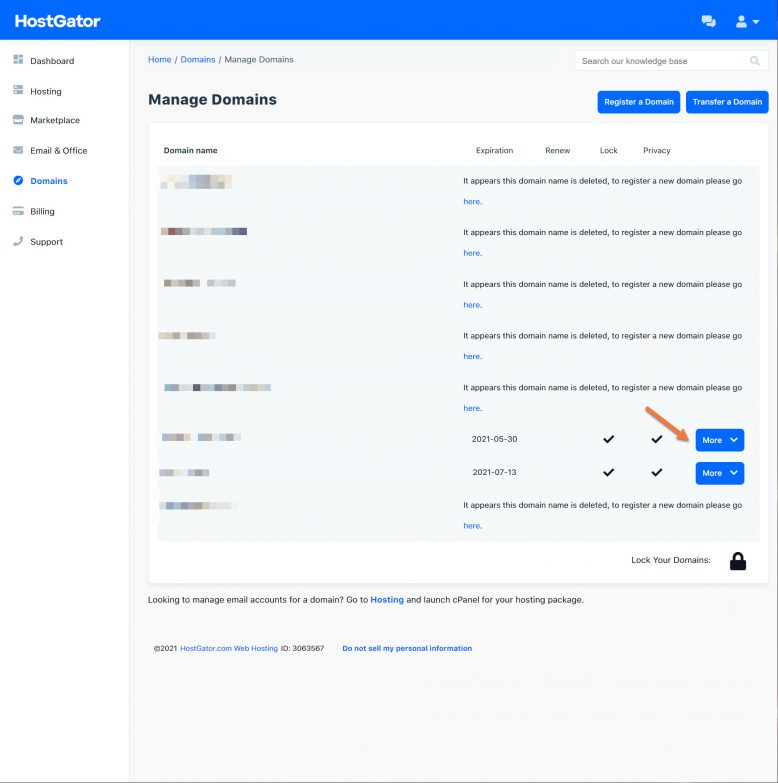 How To Transfer A Domain From HostGator