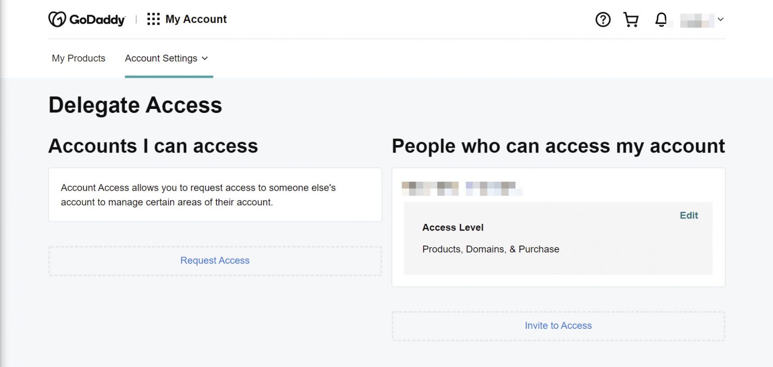 How to Delegate Access to Your GoDaddy Account