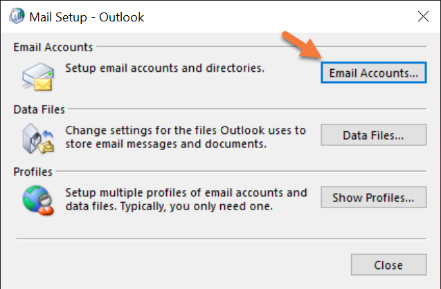 outlook 365 change email server settings