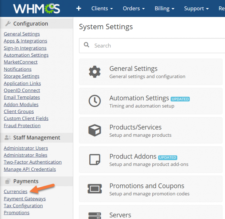 How to Change Default Currency in WHMCS