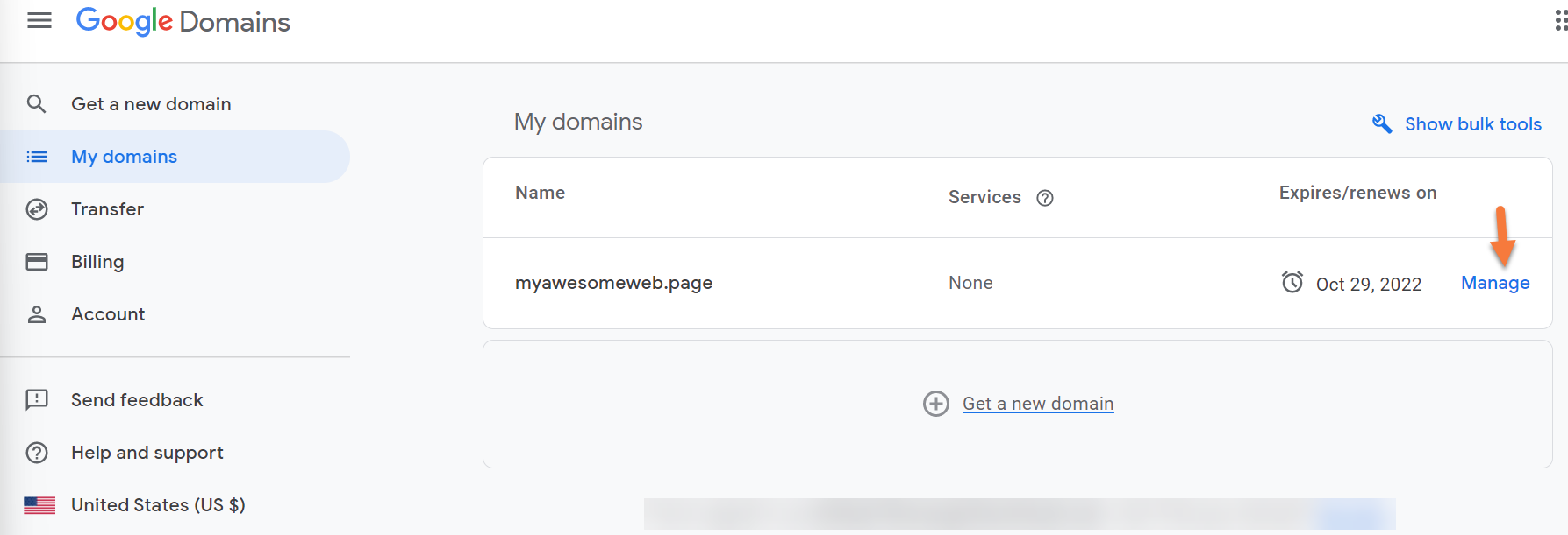 Transfer Domain from Google  