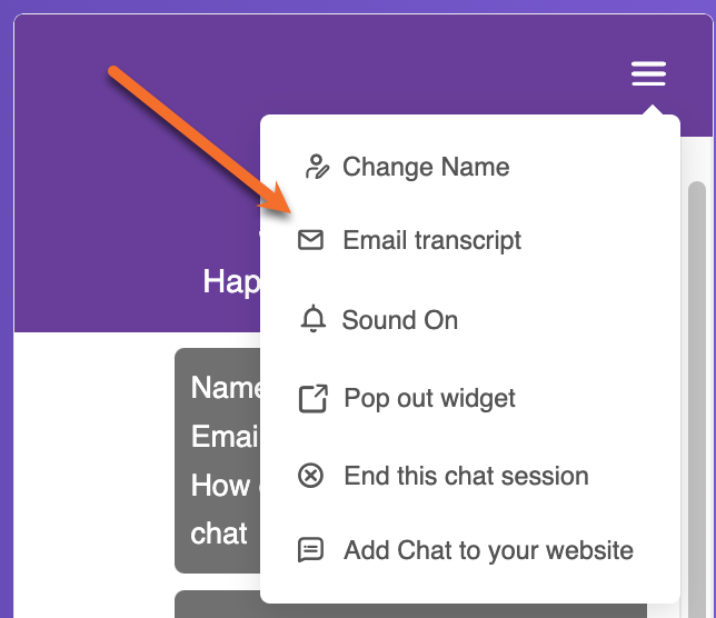 How To Request A Chat Transcript