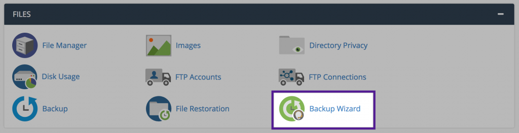 cPanel Backup Wizard