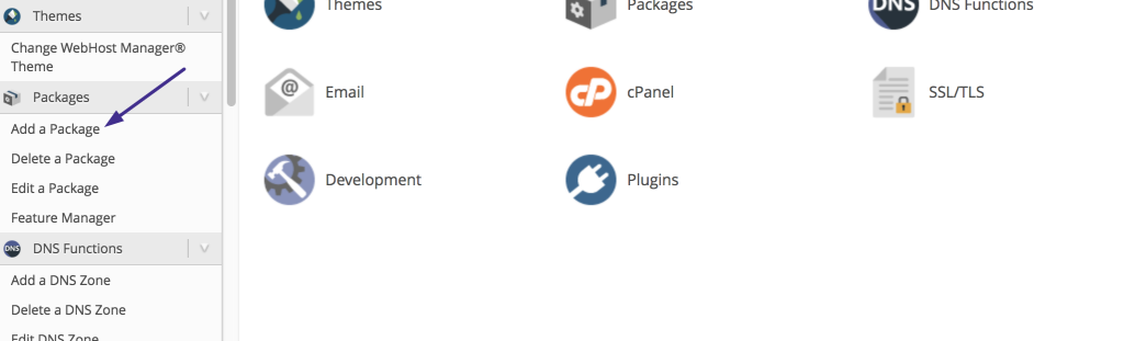 whm add a package