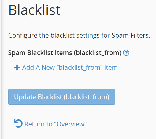 How to Enable and Configure the Spam Filters in cPanel